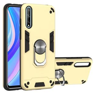 For Huawei Y8P(2020) 2 in 1 Armour Series PC + TPU Protective Case with Ring Holder(Gold)