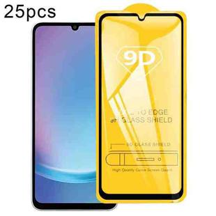 For Samsung Galaxy A25e 25pcs 9D Full Glue Screen Tempered Glass Film