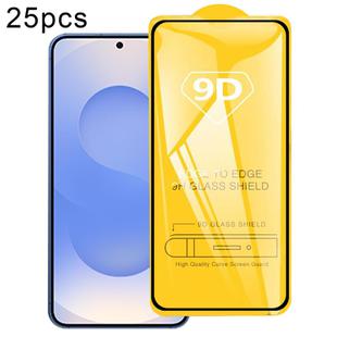 For Samsung Galaxy S25 FE 5G 25pcs 9D Full Glue Screen Tempered Glass Film