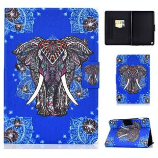 For Amazon Fire Max 11 2023 Colored Drawing Smart Leather Tablet Case(Ethnic Elephant)