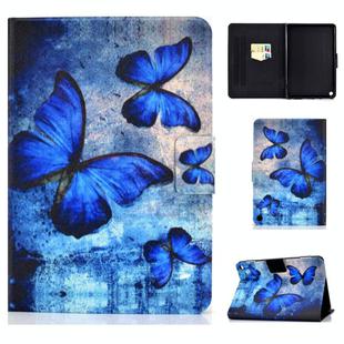 For Amazon Fire Max 11 2023 Colored Drawing Smart Leather Tablet Case(Vintage Butterfly)