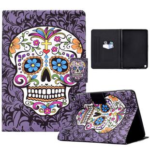 For Amazon Fire Max 11 2023 Colored Drawing Smart Leather Tablet Case(Skull)