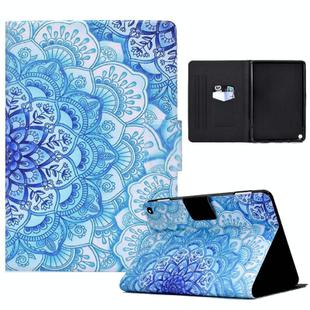 For Amazon Fire Max 11 2023 Colored Drawing Smart Leather Tablet Case(Green Flower)