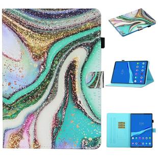For  Lenovo Tab FHD M10 Plus X606F Colored Drawing Stitching Horizontal Flip Leather Case, with Holder & Card Slots & Sleep / Wake-up Function(Colored Sand)