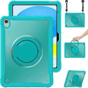 For iPad 10th Gen 10.9 2022 Heavy Duty Hybrid Tablet Case with Handle & Strap(Light Blue)