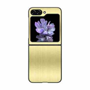 For Samsung Galaxy Z Flip5 Stainless Steel Shockproof Phone Case(Gold)