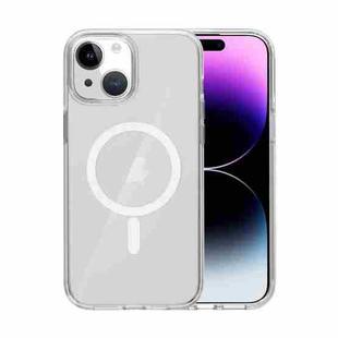 For iPhone 15 Plus Terminator Style Transparent MagSafe Magnetic Phone Case(Transparent)