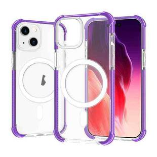 For iPhone 15 Magsafe Magnetic Acrylic Shockproof Phone Case(Purple)