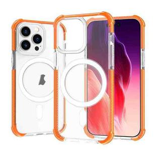 For iPhone 15 Pro Magsafe Magnetic Acrylic Shockproof Phone Case(Orange)