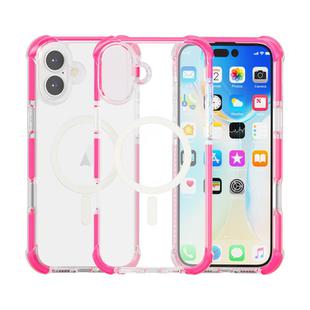 For iPhone 16 Acrylic Magsafe Magnetic Shockproof Phone Case(Pink)