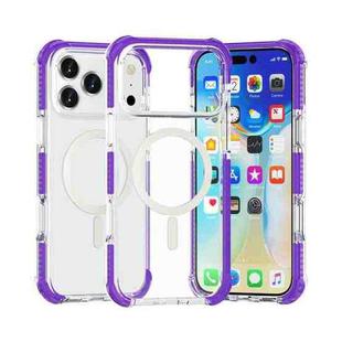 For iPhone 17 Pro Acrylic Magsafe Magnetic Shockproof Phone Case(Purple)
