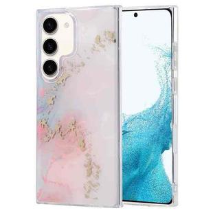 For Samsung Galaxy S22 5G Coloured Glaze Marble Phone Case(White Gold)