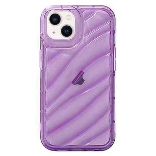 For iPhone 14 Plus Waves TPU Phone Case(Purple)