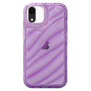 For iPhone XR Waves TPU Phone Case(Purple)