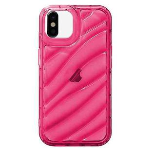 For iPhone XS Max Waves TPU Phone Case(Red)