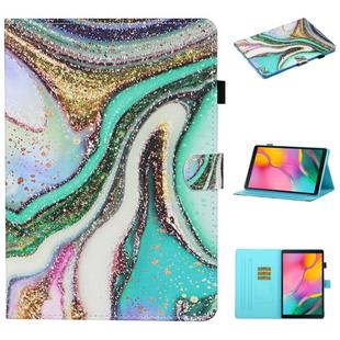 For Samsung Galaxy Tab A 10.1 (2019) T510 Colored Drawing Stitching Horizontal Flip Leather Case, with Holder & Card Slots(Colored Sand)