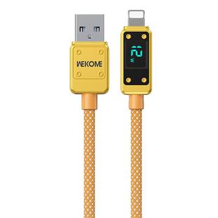 WK WDC-06i 2.4A USB to 8 Pin Digital Display Data Cable, Length: 1m(Yellow)