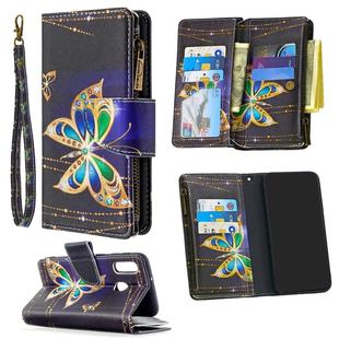 For Samsung Galaxy A10e/A20e Colored Drawing Pattern Zipper Horizontal Flip Leather Case with Holder & Card Slots & Wallet(Big Butterfly)