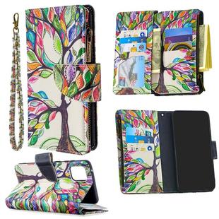 For Samsung Galaxy A81 Colored Drawing Pattern Zipper Horizontal Flip Leather Case with Holder & Card Slots & Wallet(Tree)