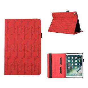 For iPad 10.2 Lucky Bamboo Pattern Leather Tablet Case(Red)
