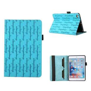 For iPad mini 5 / 4 / 3 / 1 Lucky Bamboo Pattern Leather Tablet Case(Blue)
