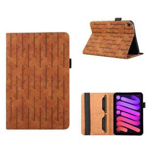 For iPad mini 6 Lucky Bamboo Pattern Leather Tablet Case(Brown)