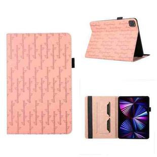 For iPad Pro 11 2022 / 2021 Lucky Bamboo Pattern Leather Tablet Case(Pink)