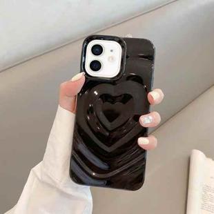 For iPhone 11 3D Love Pattern Phone Case(Black)