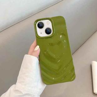 For iPhone 14 3D Love Pattern Phone Case(Green)
