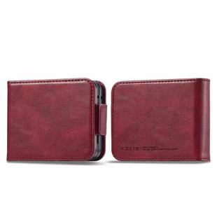For Samsung Galaxy Z Flip5 LC.IMEEKE RFID Anti-theft Leather Phone Case(Red)