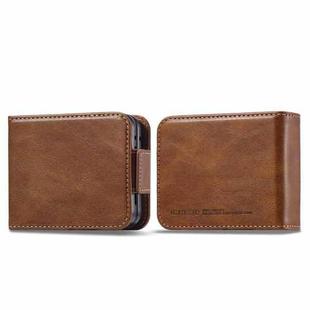 For Samsung Galaxy Z Flip7 5G LC.IMEEKE RFID Anti-theft Leather Phone Case(Brown)