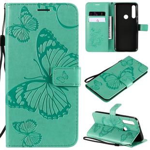 For Motorola Moto G Power 3D Butterflies Embossing Pattern Horizontal Flip Leather Case with Holder & Card Slot & Wallet(Green)