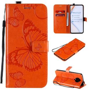 For Xiaomi Redmi K30 Pro 3D Butterflies Embossing Pattern Horizontal Flip Leather Case with Holder & Card Slot & Wallet(Orange)