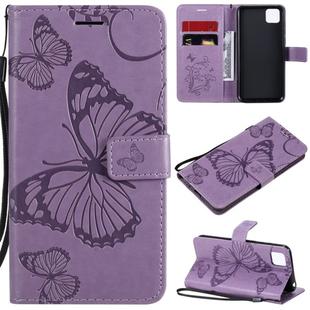 For Huawei Y5P / Honor 9s 3D Butterflies Embossing Pattern Horizontal Flip Leather Case with Holder & Card Slot & Wallet(Purple)