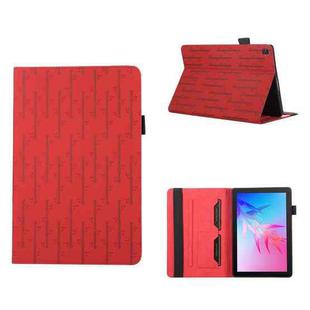 For Huawei MatePad T 10 / T 10s Lucky Bamboo Pattern Leather Tablet Case(Red)