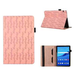 For Huawei MediaPad T5 Lucky Bamboo Pattern Leather Tablet Case(Pink)