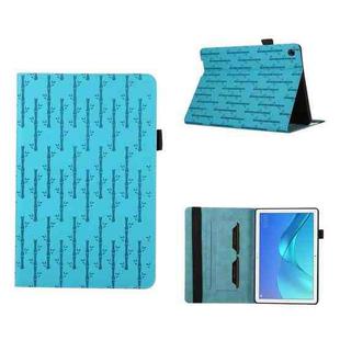 For Huawei MediaPad M5 10 Pro Lucky Bamboo Pattern Leather Tablet Case(Blue)