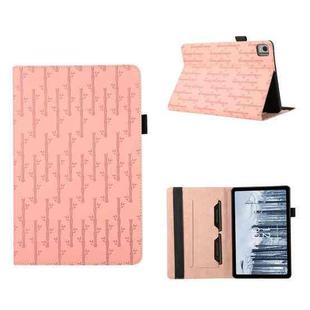 For Nokia T21 Lucky Bamboo Pattern Leather Tablet Case(Pink)