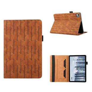 For Nokia T21 Lucky Bamboo Pattern Leather Tablet Case(Brown)