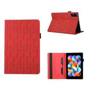 For Xiaomi Redmi Pad 10.61 Lucky Bamboo Pattern Leather Tablet Case(Red)