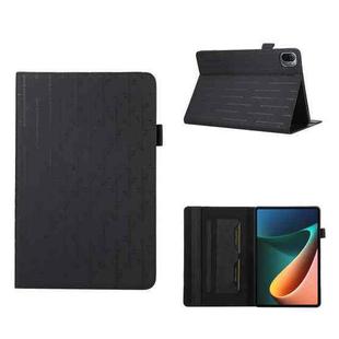 For Xiaomi Pad 5 Lucky Bamboo Pattern Leather Tablet Case(Black)