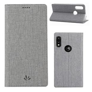 For Motorola Moto E (2020) ViLi Shockproof TPU + PU Horizontal Flip Protective Case with Card Slot & Holder(Grey)