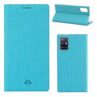 For Samsung Galaxy A51 5G(A516F) ViLi Shockproof TPU + PU Horizontal Flip Protective Case with Card Slot & Holder(Blue)