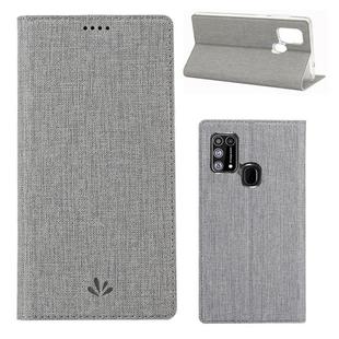 For Samsung Galaxy M31 ViLi Shockproof TPU + PU Horizontal Flip Protective Case with Card Slot & Holder(Grey)