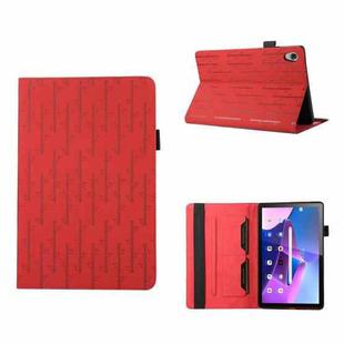 For Lenovo Tab M10 HD 2nd Gen Lucky Bamboo Pattern Leather Tablet Case(Red)