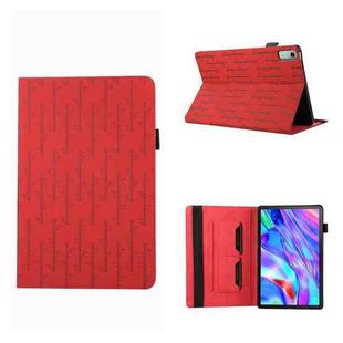 For Lenovo Xiaoxin Pad Plus 11.5 2023 Lucky Bamboo Pattern Leather Tablet Case(Red)