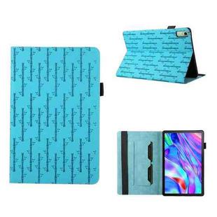 For Lenovo Xiaoxin Pad Plus 11.5 2023 Lucky Bamboo Pattern Leather Tablet Case(Blue)
