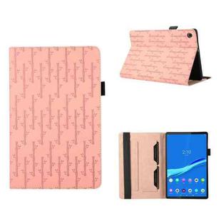 For Lenovo Tab M10 Plus Lucky Bamboo Pattern Leather Tablet Case(Pink)
