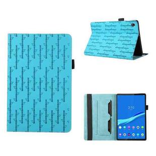 For Lenovo Tab M10 Plus Lucky Bamboo Pattern Leather Tablet Case(Blue)