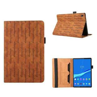 For Lenovo Tab M10 Plus Lucky Bamboo Pattern Leather Tablet Case(Brown)